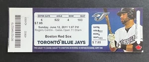 Boleto de los Boston Red Sox vs Toronto Blue Jays 2011 12/06/11 - Imagen 1 de 1