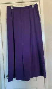 Tronjori Women High Waist Casual Wide Leg Long Palazzo Purple Pants Size XXL NWT - Picture 1 of 7