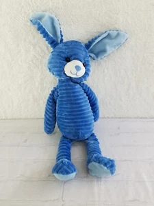 Walgreens Blue Bunny Rabbit Plush Stuffed Animal Toy White Ribbed Textured Lovey - Picture 1 of 9