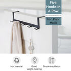 5 Hooks Over The Door Home Bathroom Organizer Rack Clothes Coat Hat Towel Hanger