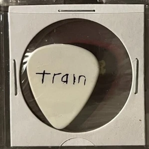Train Guitar Pick Hector Maldonado 2017 Play Song Tour White Pearloid Plectrum 2 - Picture 1 of 2