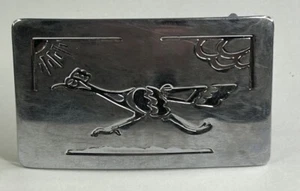 Vintage Chambers Belt Co. Silver-Tone Road Runner Belt Buckle - Picture 1 of 4