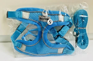 Arnés para Perros Pequeños con Plomo y Collar, en Azul Arnés Anti Tirón Perro 2-3kg - Imagen 1 de 6