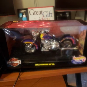 100% Hot Wheels Harley-Davidson Softtail 1/10 Scale Motorcycle Read - Picture 1 of 1