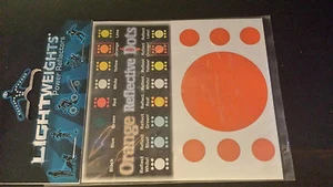 Lightweights-Power Reflectors-Orange Reflective Dots-Self Adhesive - Picture 1 of 1