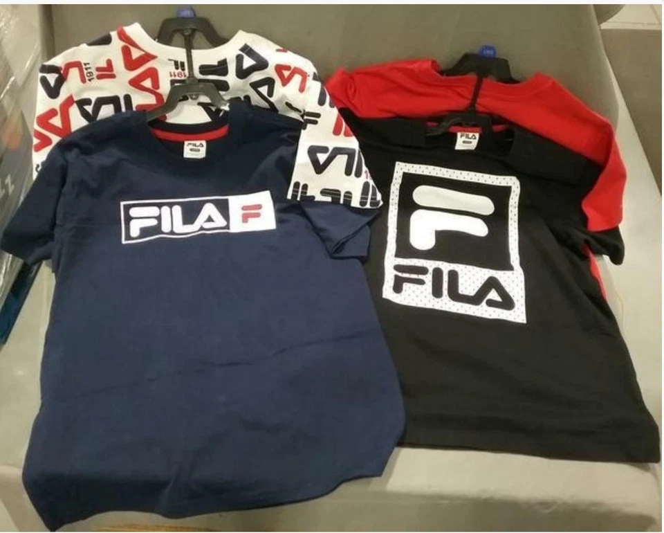 Fila 2-pack Kids Sports Logo Blue /White Cotton T-Shirt Pick Style / Sz TINI {&} - Image 1 of 4