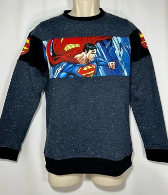 Sudadera DC Comics Niño Manga Larga Superman Hombre de Acero XL Azul Marino Oscuro Ceniza Foto 1 de 4