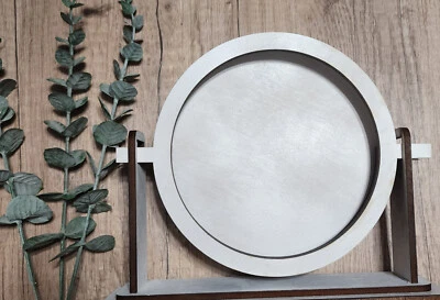 8" Round Maple Wood Standing Frame for Interchangable 6" Inserts - Image 1 of 4