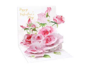 Up With Paper 3D Treasures POP-UP GREETING CARD, Roses - Picture 1 of 2