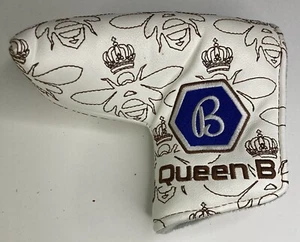 Bettinardi "Queen B" Blade Putter White & Brown Golfschläger Head Cover - Bild 1 von 7