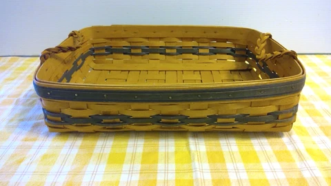 LONGABERGER HOSTESS SERVING TRAY BASKET 1996 COLLECTOR'S CLUB Cover