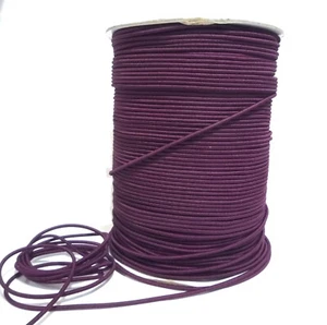 Approx 2.5mm - 5 -10 yds Burgundy Red Elastic Drawstring Round Elastic Cord ET34 - Picture 1 of 6