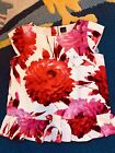 NEW Baby Gap Floral Cotton Short Sleeve Peplum Top Shirt Gorgeous Red Pink - 4T