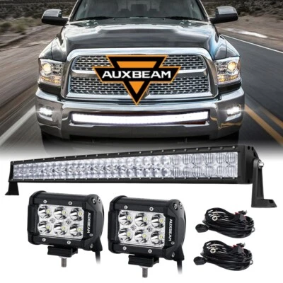 Parachoques oculto AUXBEAM 42"" barra de luz LED + 2x cápsulas para Dodge RAM 1500 2500 3500 Foto 1 de 4