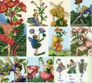 21 SCHEMI PUNTO CROCE FATE FAIRY FAIRIES CROSS STITCH EASTER SPRING VALENTINE - Picture 1 of 2