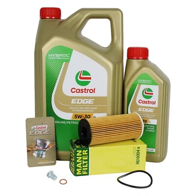 Mann Ölfilter + 6L Castrol LL 5W30 für BMW 1er 3er 5er X1 X3 X4 X5 LL-04 HU6004x - Bild 1 von 4