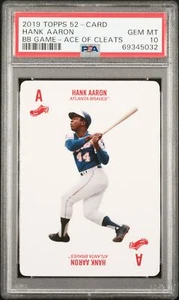 2019 Topps 52-Card Baseball Game Hank Aaron ACE OF CLEATS PSA 10 - Picture 1 of 2