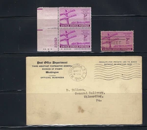 TELEGRAPH STAMP OF U.S. MAY 7 1944 ''POST OFFICE DEPARTAMENT'' - Picture 1 of 2