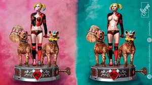 Harley Quinn mit Hyänen NSFW vorhanden! 3D gedruckt! Bemalt oder unbemalt! - Bild 1 von 10