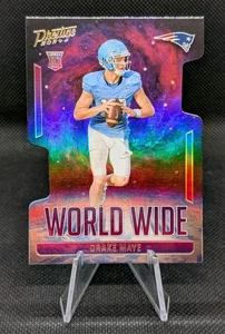 2024 Panini Prestige Drake Maye RC Case Hit World Wide DIE CUT #WW-DME - Picture 1 of 2