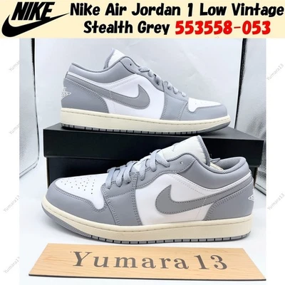 Nike Air Jordan 1 Low Vintage Stealth Gris 553558-053 Para hombres Talla Foto 1 de 4