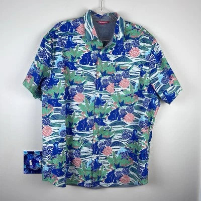 Camisa Hawaiana Unionbay Informal Con Botones Estampado Animal Crucero Talla XL Tropical Foto 1 de 4