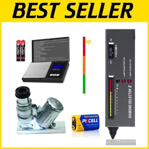 All-in-One Diamond Testing Toolkit: Pocket Tester, Scale & LED Loupe Included - Picture 1 of 11