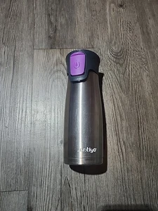 Gebrauchter Contigo Edelstahl Reise Kaffeebecher 16 Unzen Autoseal Silber Farbe - Bild 1 von 5