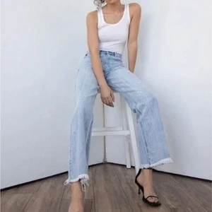 Kancan Starla 90s Medium Wash High Rise Flare Jeans Comfort Stretch Gr. 7/27 - Bild 1 von 11