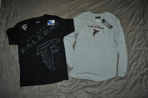 Reebok Atlanta Falcons Youth Boys T-Shirt 3 Ways 2 Pack Shirts Black & Gray NWT - Picture 1 of 3