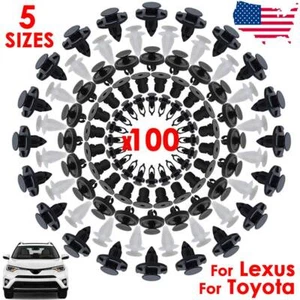 100x Car Body Trim Moulding Clips Undertray Splash Shield Rivet For Toyota Lexus - Picture 1 of 6