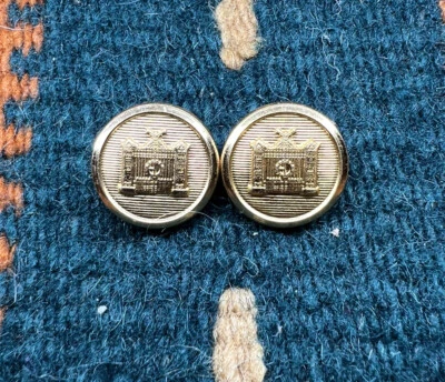 BROOKS BROTHERS BB GOLD WATERBURY Blazer Replacement Cuff Buttons Gates - Image 1 of 3