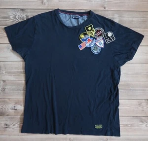 Brave Soul Tee I LOVE NY Embroidered Crests Blue Cotton, Men`s Size XL - Picture 1 of 12