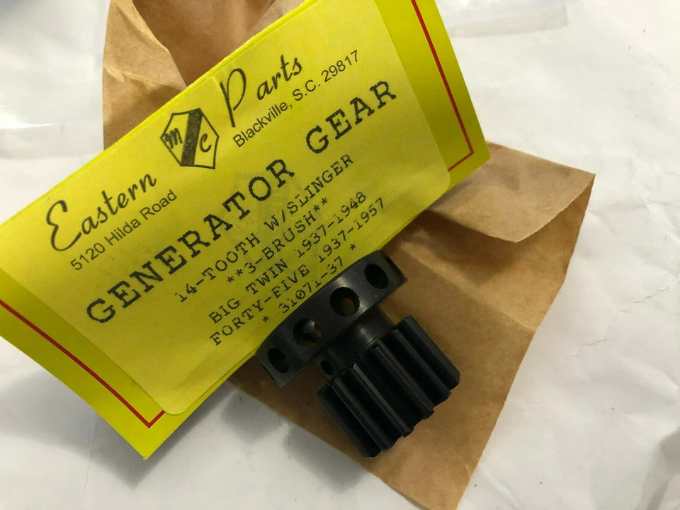 generador engranaje 14t con eslinga 3 cepillos big twin 37-48 cuarenta y cinco 37-57 31070-37 Foto 1 de 1