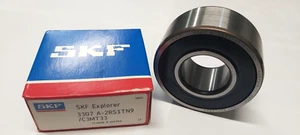 SKF 3307 A-2RS1TN9/C3MT33 Cuscinetto contatto angolare doppia fila 35x80x34,9mm - Foto 1 di 4