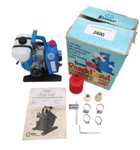 BOMBA SIMER MODELO 2400 RANCH MANUAL, MOTOR GASOLINA 2 CICLOS, BOMBA DE AGUA PORTÁTIL - Imagen 1 de 18