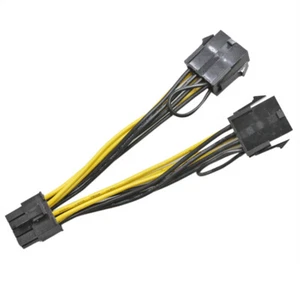 NEW NVIDIA Dual 8 to 8 Graphics Power Cable 030-0571-000 Tesla K80 M60 M40 P100 - Afbeelding 1 van 6