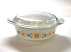 PYREX #043 TOWN and COUNTRY 1-1/2" QRT. OVAL CASSEROLE DISH W/LID