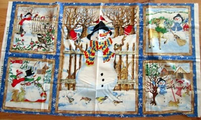 1 Darling“Snow Magic”圣诞绗缝工艺缝纫织物面板  — 第 1/2 张图片