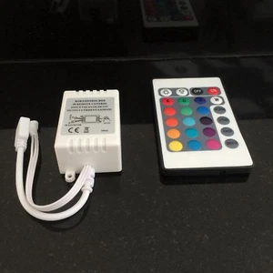 24 Schlüssel Control IR Fernbedienung für LED RGB 5050 3528 Streifen Licht UK Lager - Bild 1 von 1
