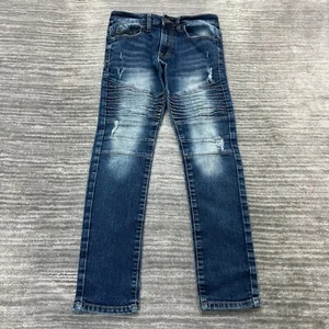 Jeans Southpole taglia 12 giovani bambini skinny moto vita media blu denim - Foto 1 di 10