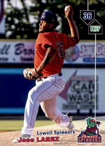 2019 Lowell Spinners Grandstand #21 Jose Larez Cumana Venezuela VZ Baseball Card