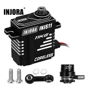 INJORA 25T Aluminum Servo Saver with INJS11 Servo Losi Nascar ARRMA Mojave GROM - Photo 1/10