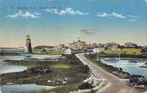 Postcard RI: Niantic Avenue, Watch Hill, Rhode Island DB Posted 1914 - Picture 1 of 2