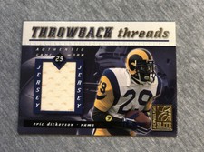 2000 Donruss Elite Throwback Threads Game-Worn #TT-34 Eric Dickerson/ James