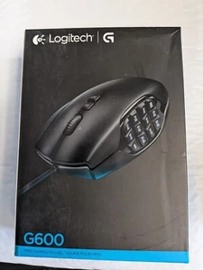 Logitech G600 MMO Wired Gaming Mouse RGB Backlit - Black - Picture 1 of 1