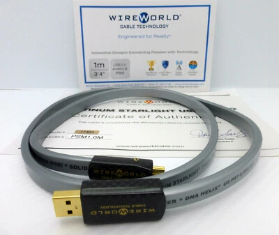 WireWorld Platinum Starlight 7 USB 1 metro A a mini-B Foto 1 de 3