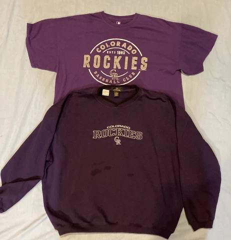 MLB Colorado Rockies Antigua Sweater Sweatshirt 90s XXL Crew Neck And Shirt 2XL Cover