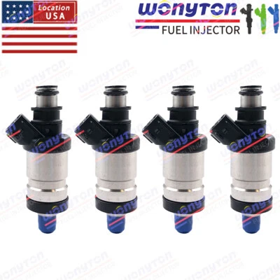 4Pcs Fuel Injectors For 1996-2000 Honda Civic 1.6L 06164-P2A-000 - Image 1 of 4