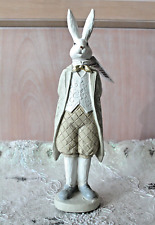 Deko Hase,   Weißes Kaninchen, eleganter Gentleman, 30 cm